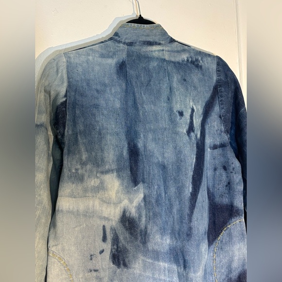 Serendipity Vintage Hand Embroidered Dyed Denim Dress.In Museum Collection.SZ L - Picture 10 of 16